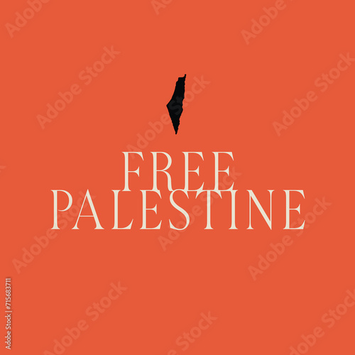 Free Palestine banner graphic poster vector