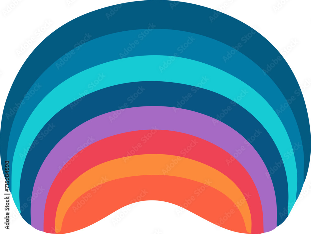 rainbow vector design illustration isolated on transparent background
