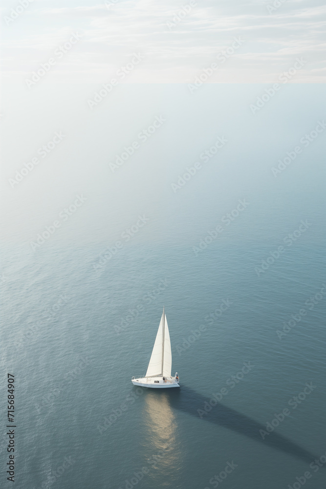 Ultra Realistic Cinematic Sea: Small Sailing Boat