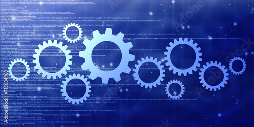 Process management, optimization operation, fix strategy industry, transmission gears wheel, software update status, Cog Gear Wheel on the technology abstract background