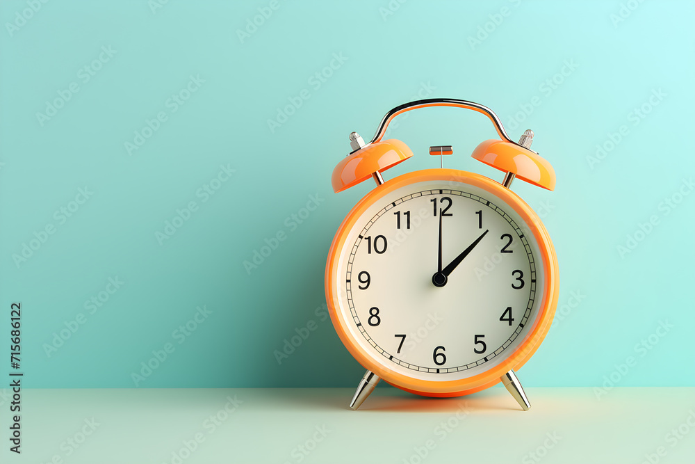 alarm clock on a pastel background alarm clock on a pastel background