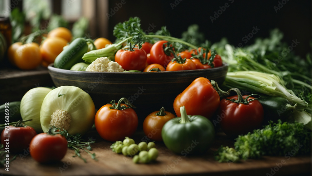 vegetables in a basket vegetables in a basket