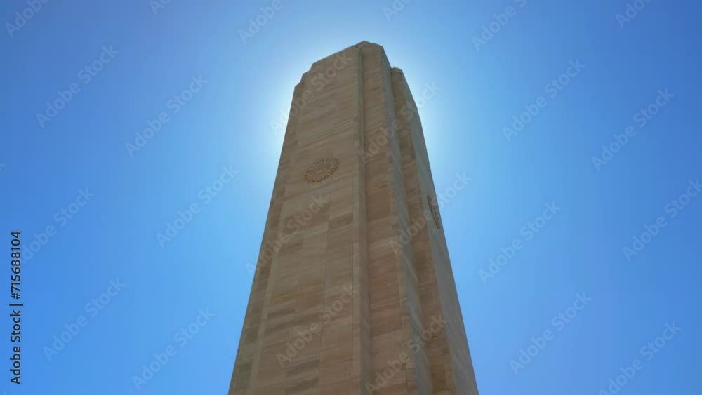 Rosario Argentina aerial views with drone of the city Santa Fe National flag monument Rosario Argentina aerial views with drone of the city Santa Fe National flag monument
