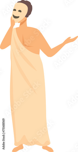 Ancient senate person icon cartoon vector. Italy temple. Work sport