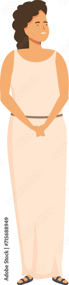 Senate woman icon cartoon vector. Ancient italy person. Arch temple Senate woman icon cartoon vector. Ancient italy person. Arch temple