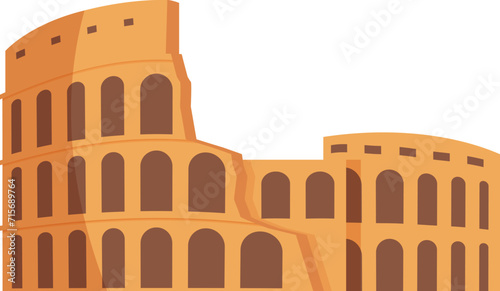 Coliseum capital icon cartoon vector. Outdoor battle. Stage old field