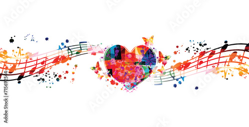 Romantic background with heart. Happy Valentine's Day cute banner, poster, card or web background. 