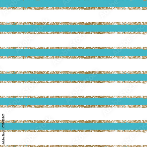 Colorful Stripes with golden lines seamless pattern 