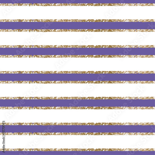 Colorful Stripes with golden lines seamless pattern 