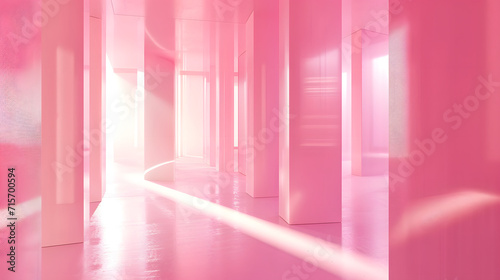 3d pink interior decoration, purple, pastel, trendy background
