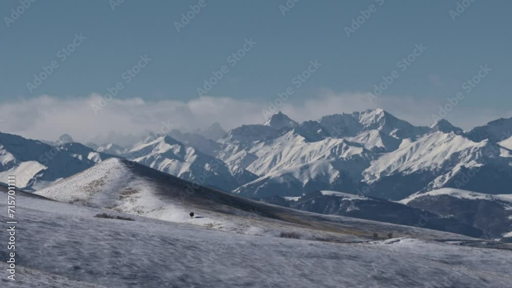 Snowcapped mountain range. ice peaks. Snowcapped mountain range. ice peaks.