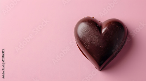 3d Valentine Day chocolate in pink, with heart, greeting, holiday, poster, celebration, love 