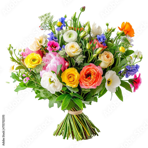 Fresh, lush bouquet of colorful flowers for present © Zaleman