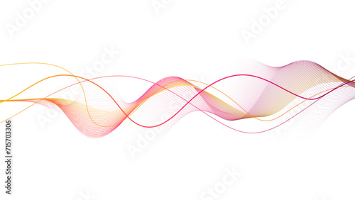 Abstract wave element for design. Digital frequency track equalizer. Abstract background of waves lines with space to insert text. Vector