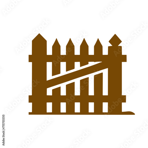 vintage wooden fence  vector