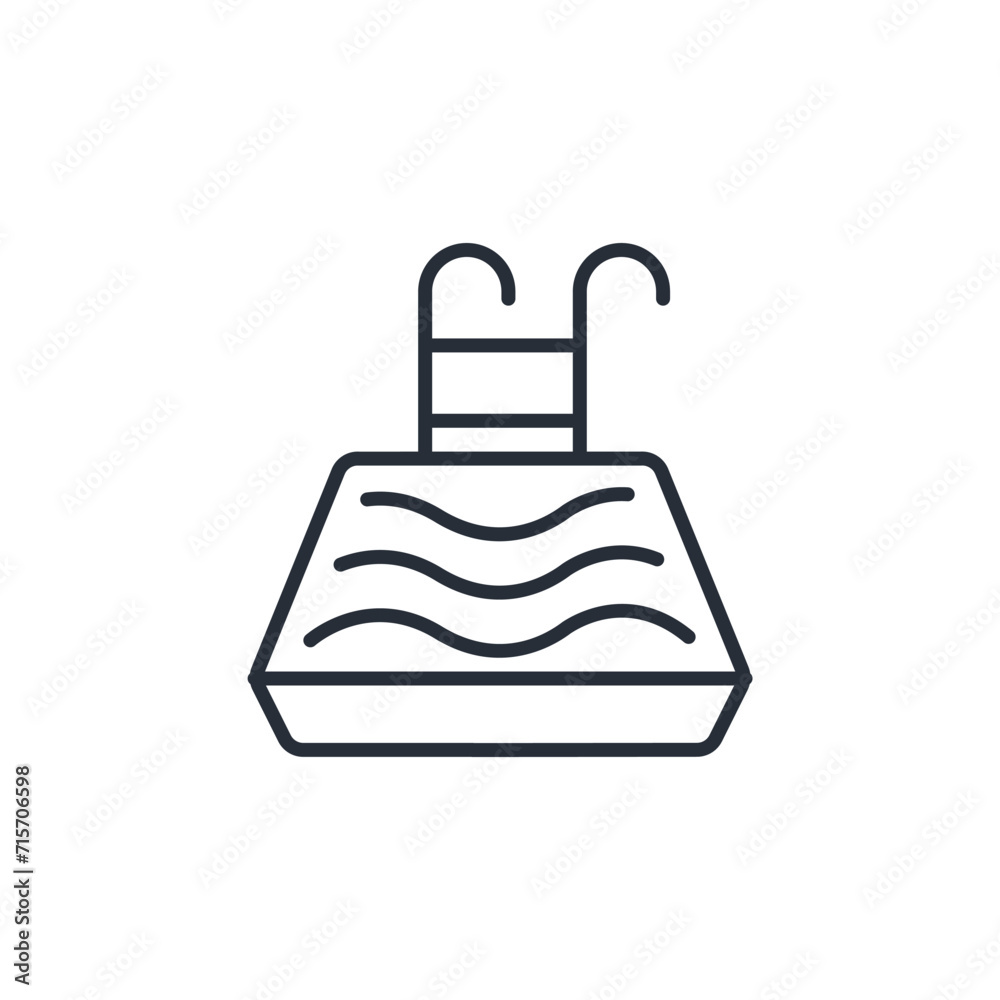 Pool icon. vector.Editable stroke.linear style sign for use web design,logo.Symbol illustration. Pool icon. vector.Editable stroke.linear style sign for use web design,logo.Symbol illustration.