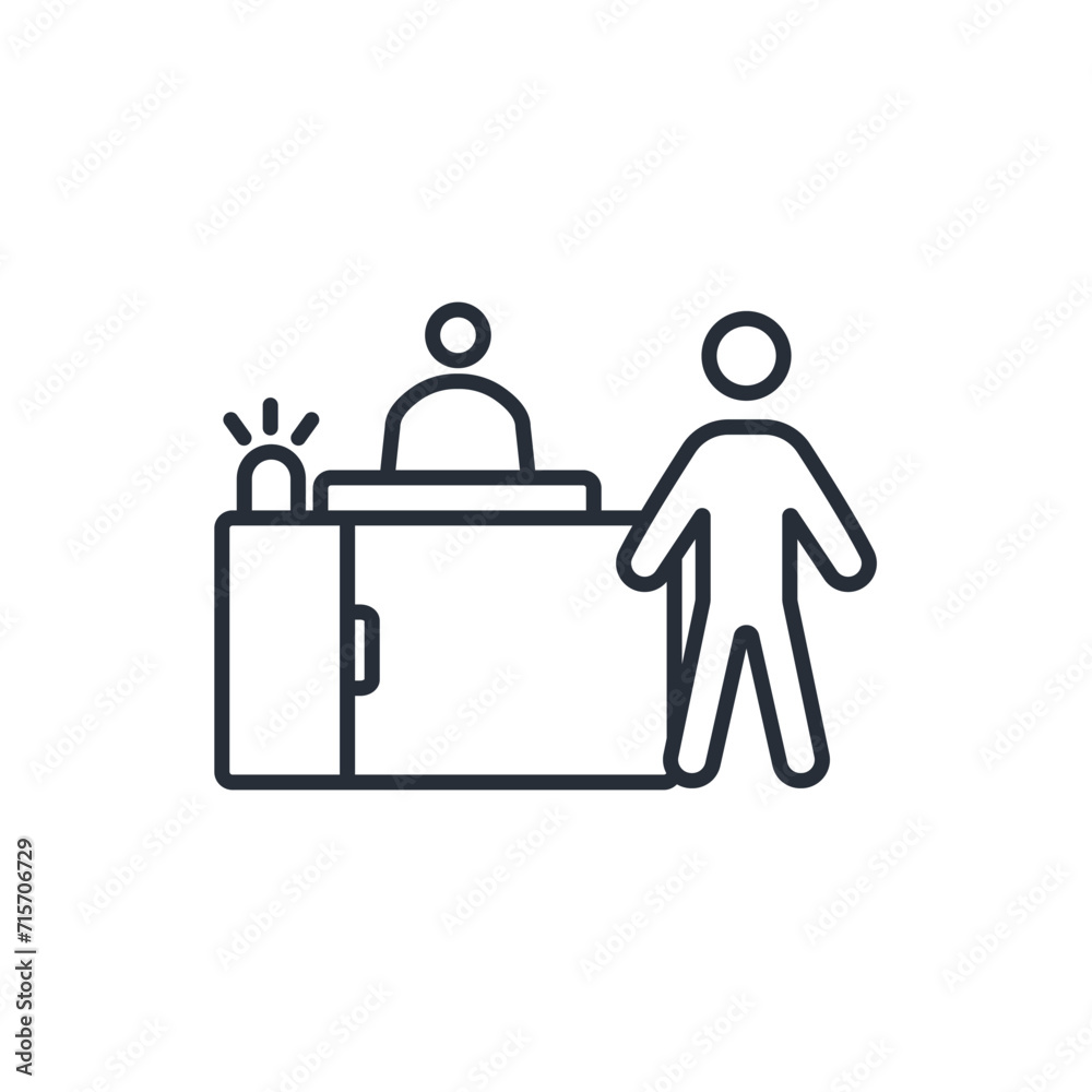 reception icon. vector.Editable stroke.linear style sign for use web design,logo.Symbol illustration. reception icon. vector.Editable stroke.linear style sign for use web design,logo.Symbol illustration.