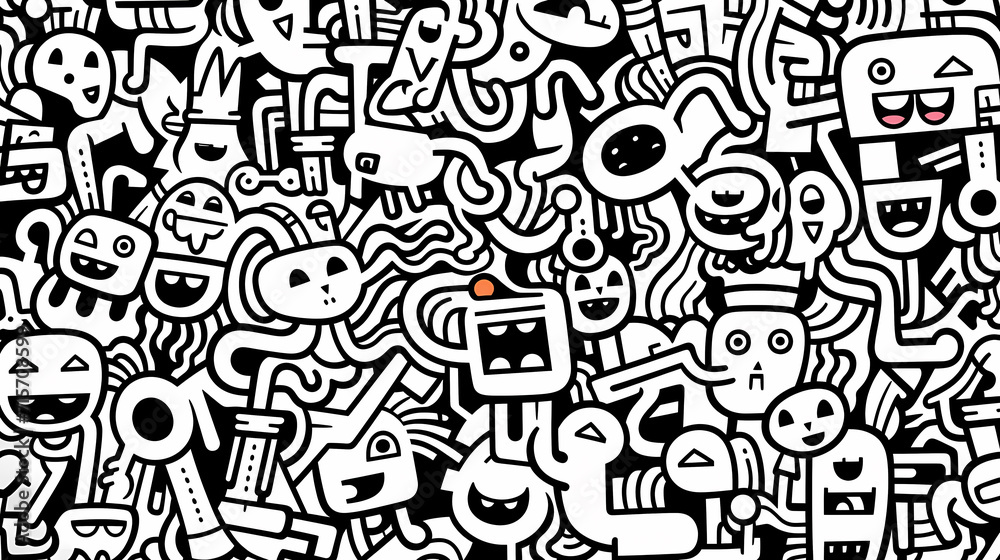 Cute graffiti art abstract background poster web page PPT, art background