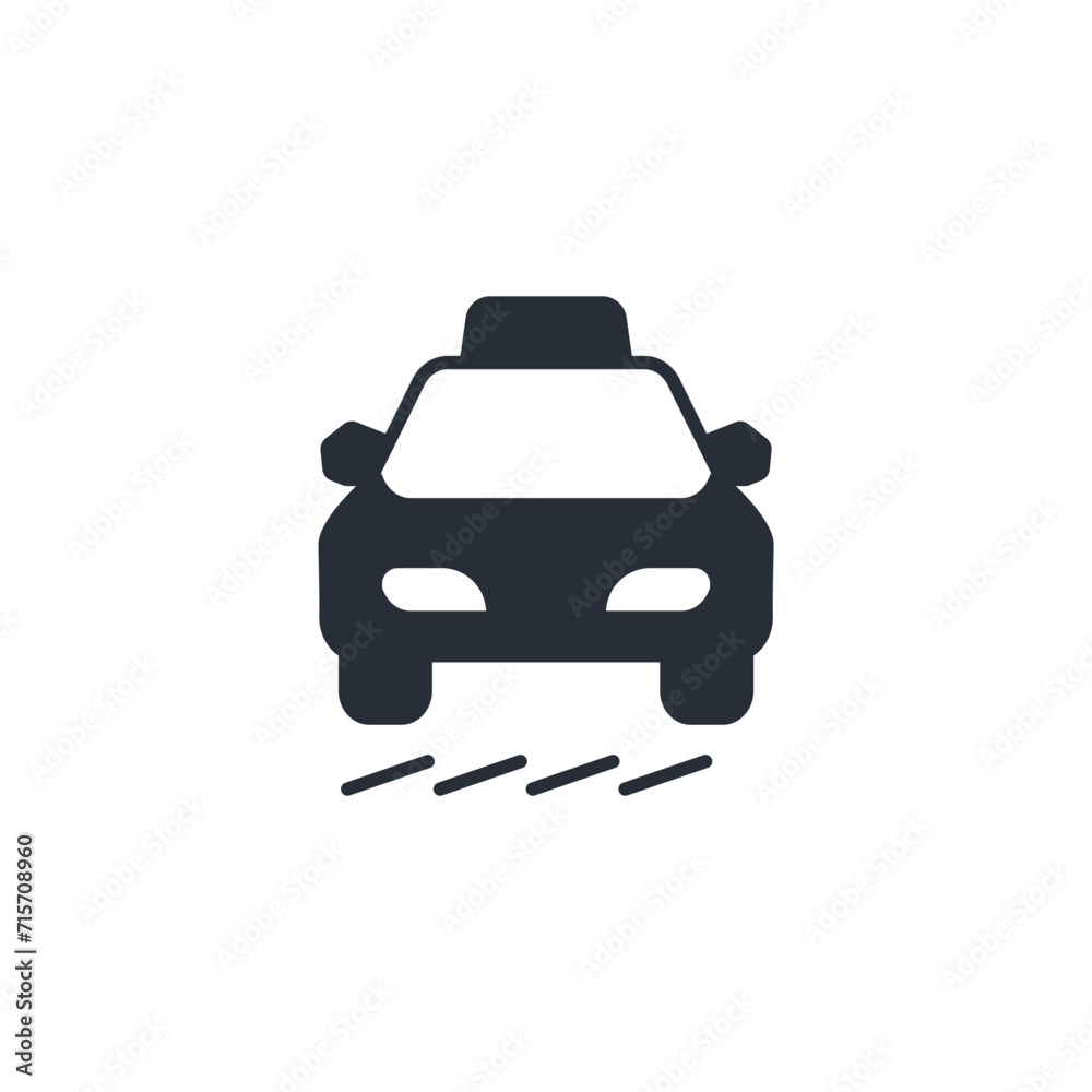 taxi icon. vector.Editable stroke.linear style sign for use web design,logo.Symbol illustration.