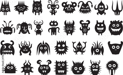 Monster Shape Silhouette Vector