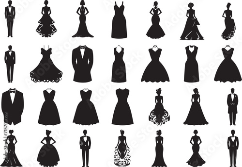 Wedding Dress Shape Silhouette Vector