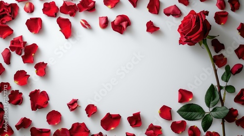 Invitation to Create - Framed by Red Rose Petals, Valentine's Day Concept