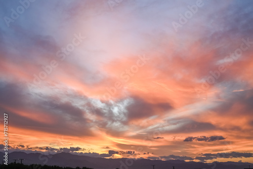 sky at sunset view of the mountains and the Mediterranean Sea 4