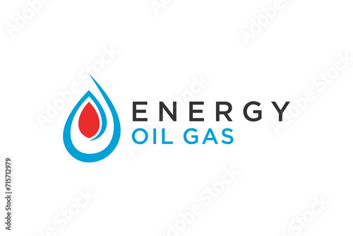 Oil and gas energy logo design, drip oil icon symbol. Business industry power future