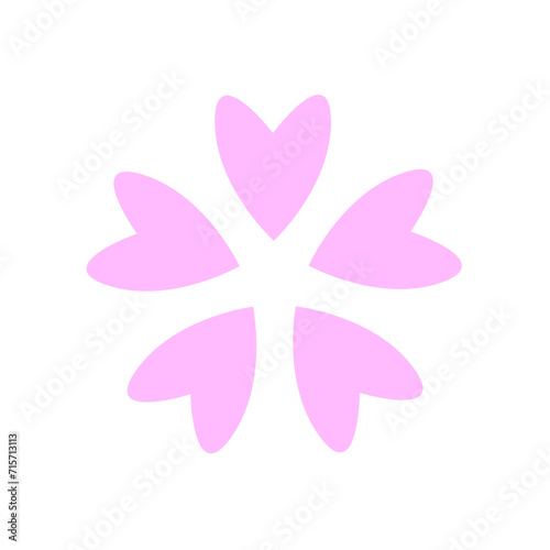 シンプルな桜の花