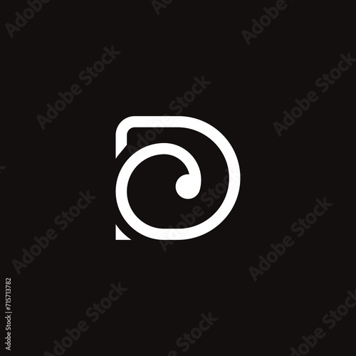 Line art letter D&C logo. Letter D logo. Letter mark logo design.