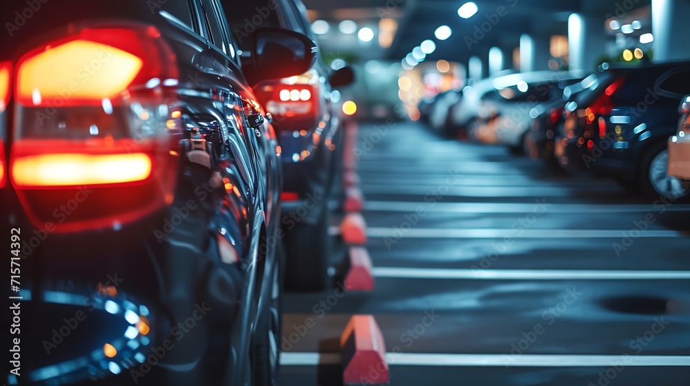 a row of parked cars a row of parked cars