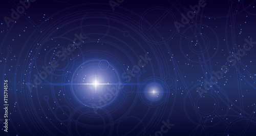 Fantasy cosmic background with space and cosmic elements. Good for game UI.  Vector Illustration EPS10