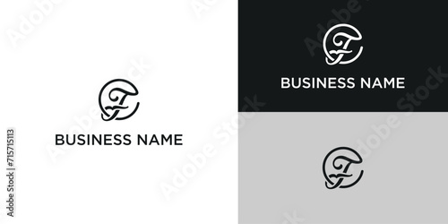 Vector cf logo monogram simple and modern 