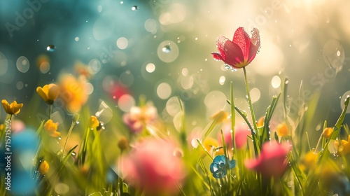 a floral spring background © progressman