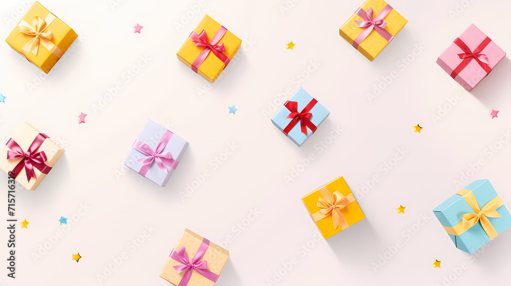 Gift box background with copy space for Christmas gifts, holidays or birthdays Gift box background with copy space for Christmas gifts, holidays or birthdays