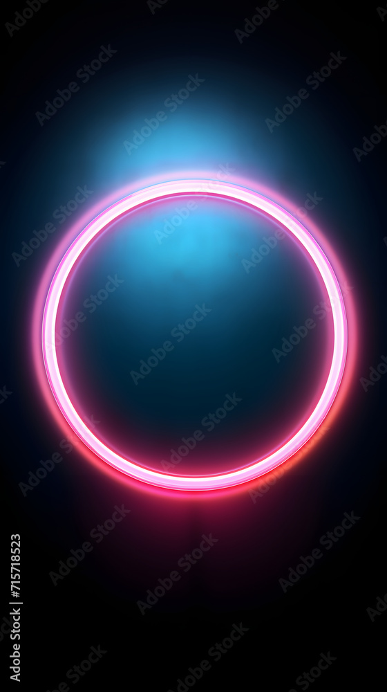abstract neon border round a empty space