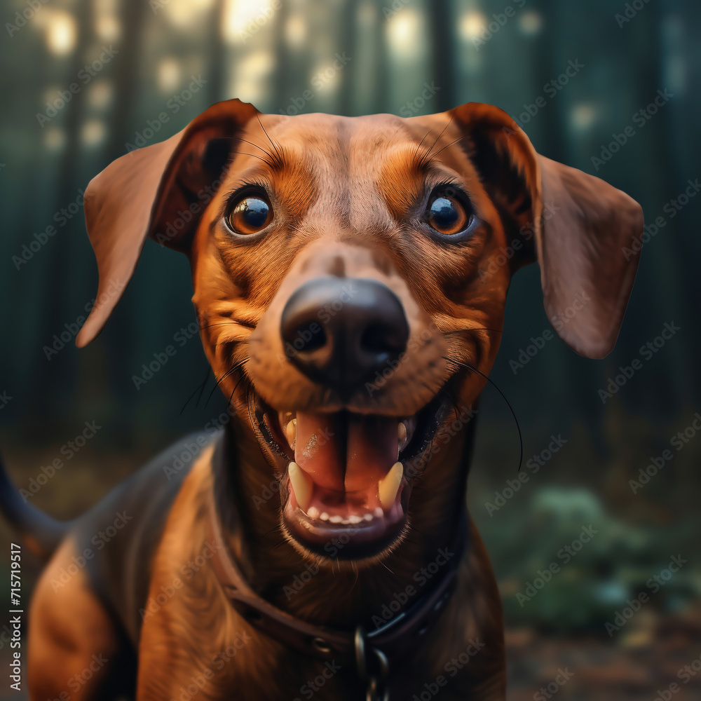 Portrait of a dog on the background of the sky. Vector illustration. Portrait of a dog on the background of the sky. Vector illustration.