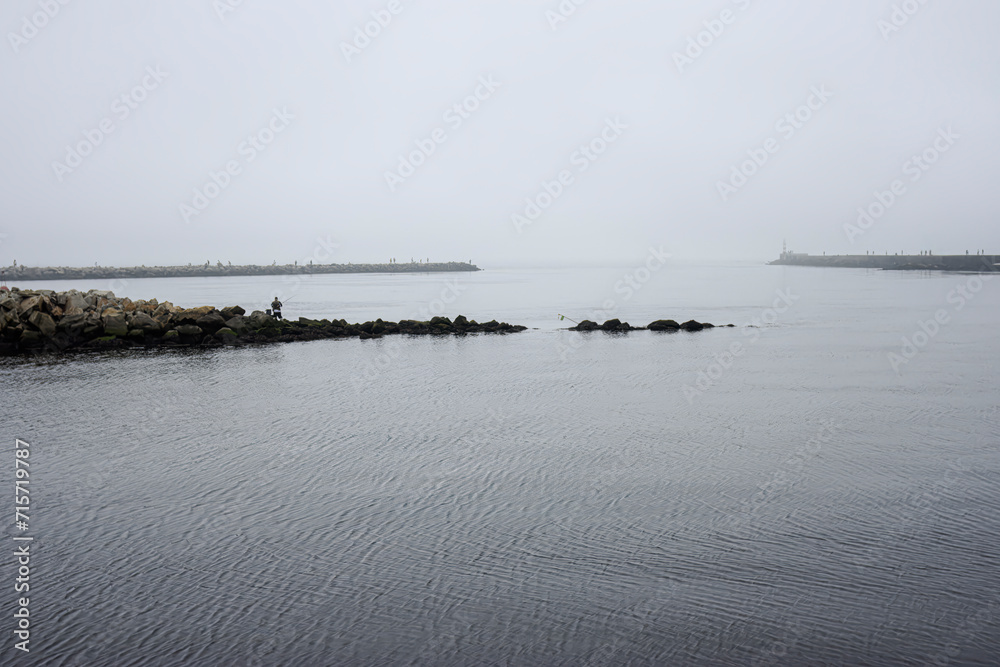 Foggy river mouth Foggy river mouth