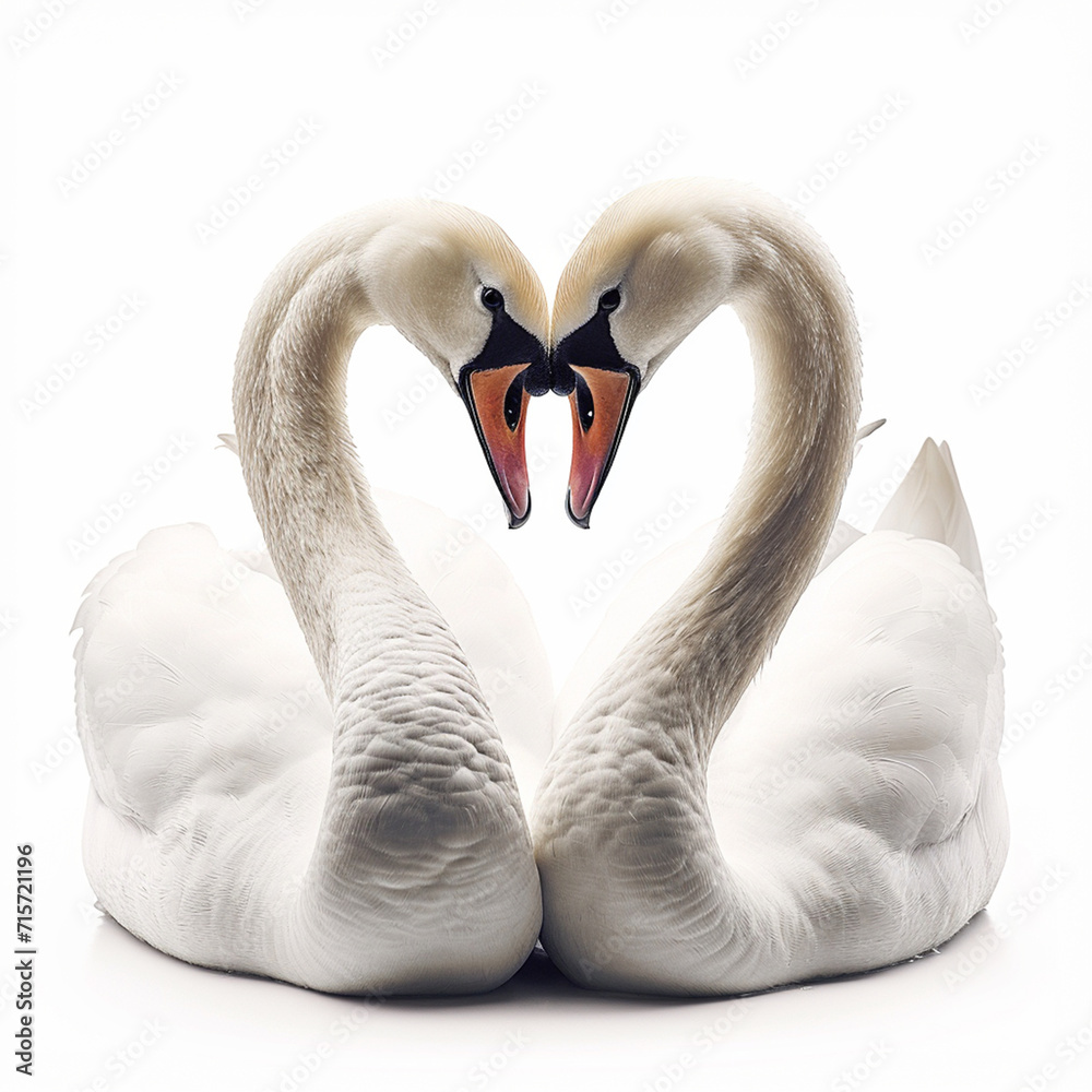 Obraz premium two white swans