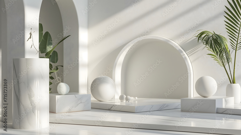 3d abstract geometry and white background with sunlight, geometry background, 3d background, abstract background, 3d render, generate ai 3d abstract geometry and white background with sunlight, geometry background, 3d background, abstract background, 3d render, generate ai