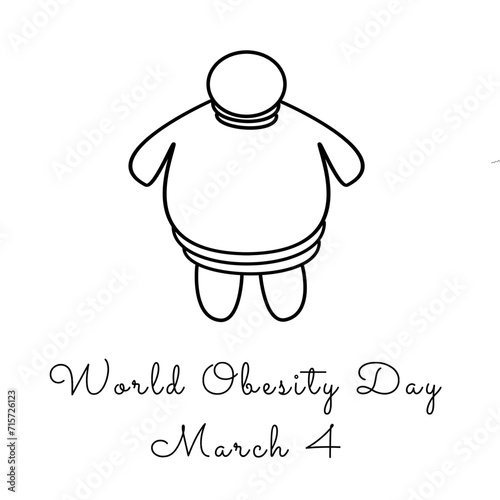 World Obesity Day single line art suitable for commemorating the event.