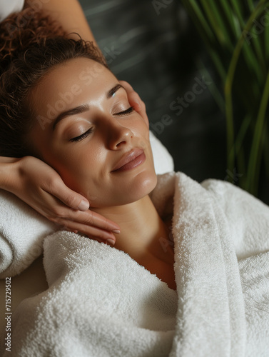 A Photo Of A Businesswoman Enjoying A Relaxing Massage At Her Hotel's World-Class Spa After A Day Of Meetings