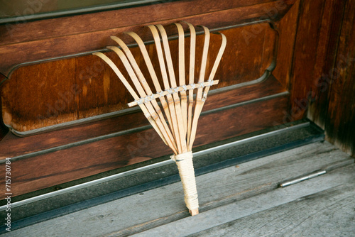 Traditional Japanese objects made by wood craftsmen in Murakami City, Niigata Prefecture in Japan. photo