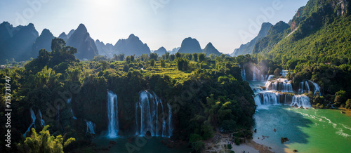  Ban Gioc Detian water fall. The most beautiful waterfall in Southeast Asia. photo
