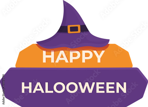 Happy halloween sale icon cartoon vector. Autumn party. Discount ghost