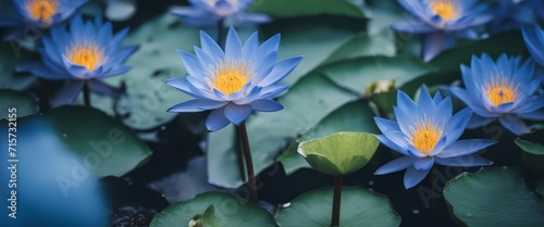 Blue lotus  Nymphaea caerulea  flower background with copy space  Flowers composition as background