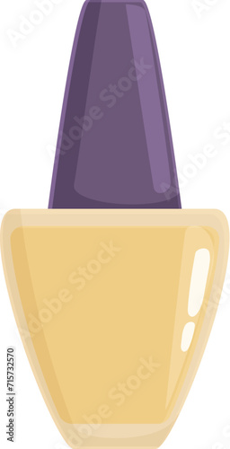 Nail polish bottle icon cartoon vector. Style lady. Hand female care