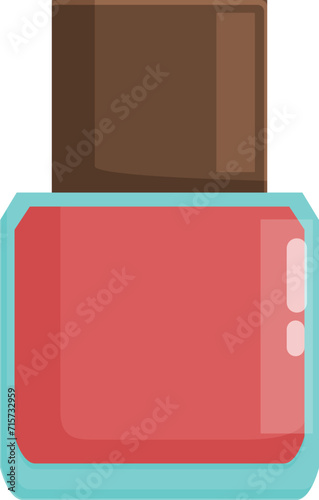 Red gel bottle icon cartoon vector. Salon pedicure. Beauty salon care