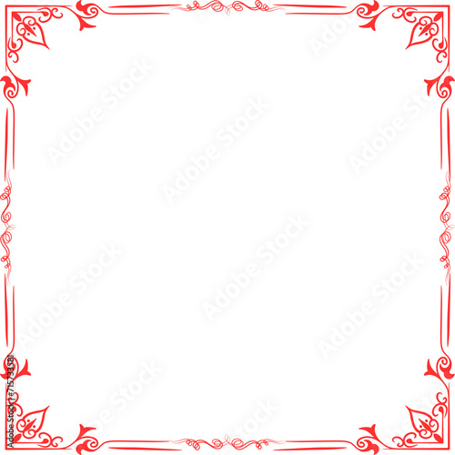 Simple Square photo or picture frame or border transparent background 