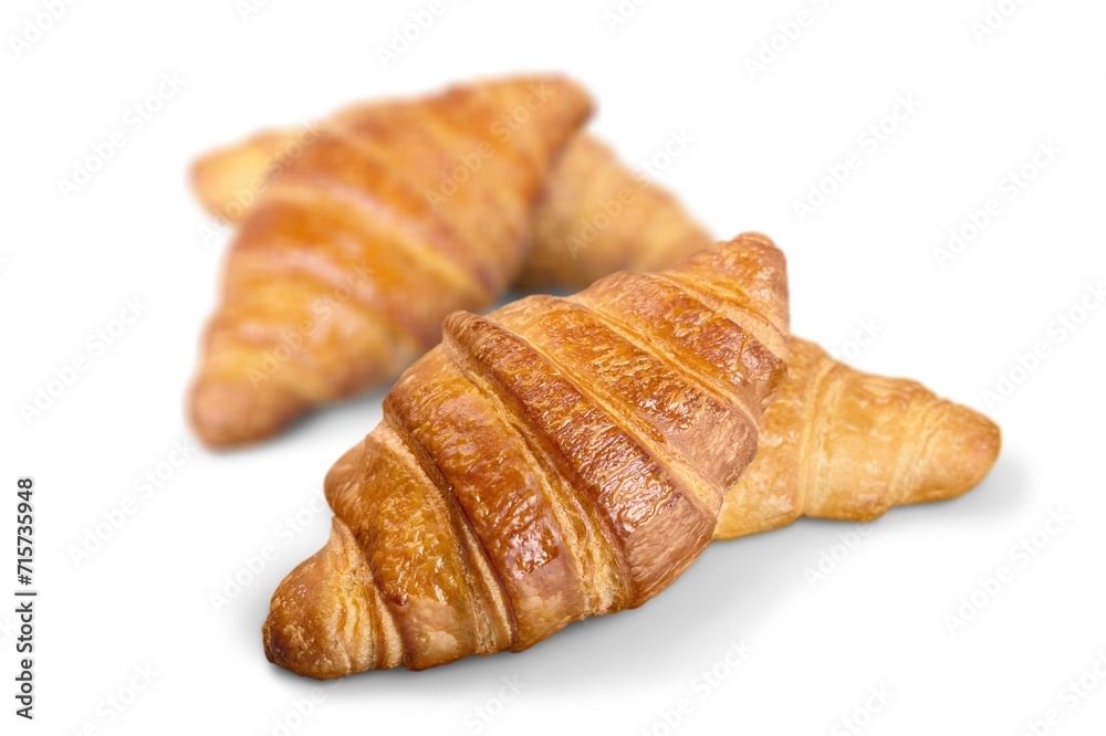 Tasty fresh golden croissant on desk Tasty fresh golden croissant on desk